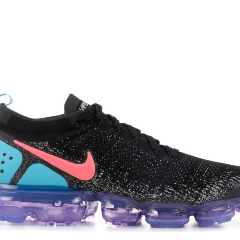 NIKE Air VaporMax Flyknit 2 South Beach Black Purple Punch Sz 15 Mens Sneakers‎